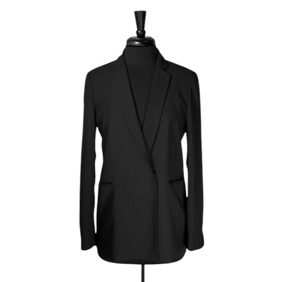 Madewell Women's Blazer Black Double Breasted Snap Button Office Suit Jacket 8 - Picture 1 of 10